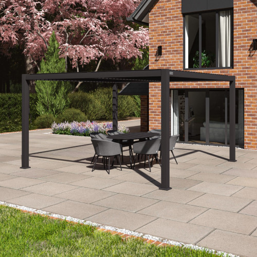 Como Pergola Aluminium Square 40x40 Frame Only - Grey