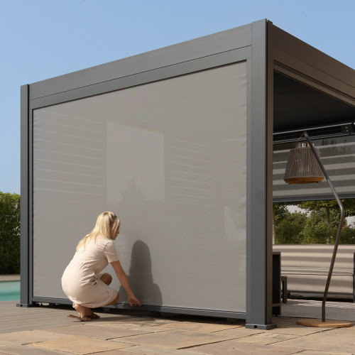 Eden Pergola Drop Screen 262x219 / Grey