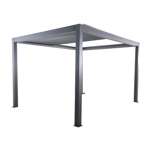 Solis Retractable Roof Pergola Aluminium Rectangular 30x40 - Frame Only - Grey