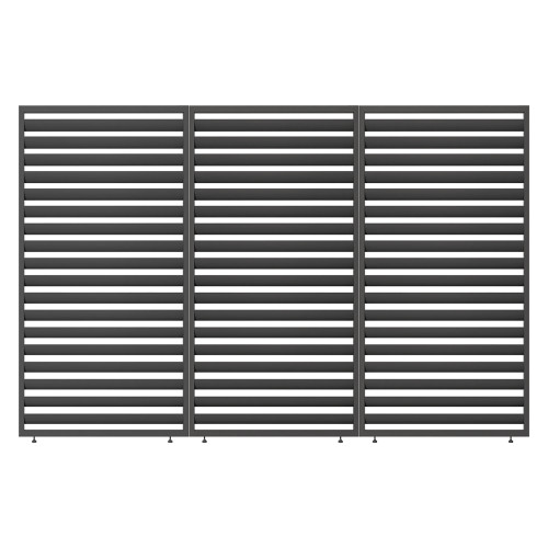 Solis Pergola Louvre Panel 3 Panels / Grey