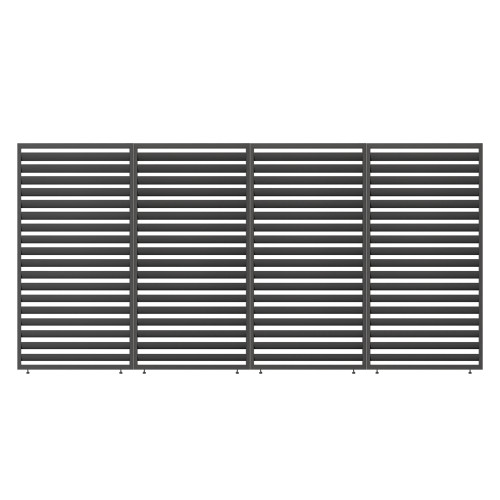 Solis Pergola Louvre Panel 4 Panels / Grey