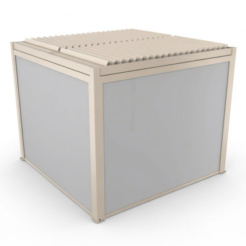 Como Pergola Drop Screen 270x218 / Textilene Latte / Zip Blind