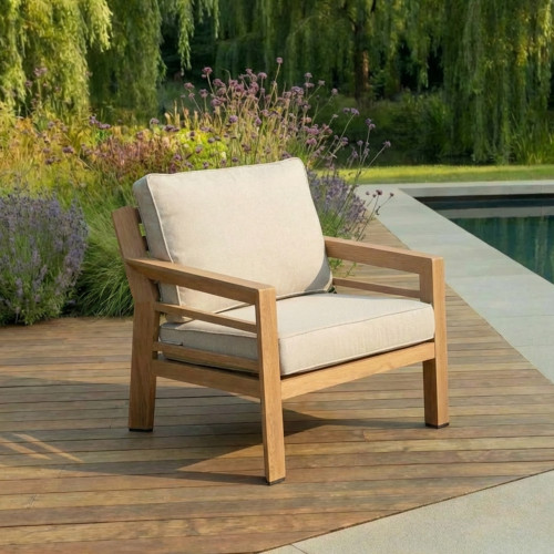 New York Armchair - Wood Effect