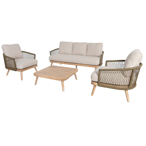 New Bali 3 Seat Lounge Set - Sandstone