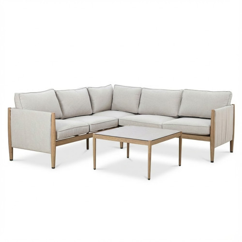 Burford Small Corner Sofa Set - With SeasonSure Cushions - Almond