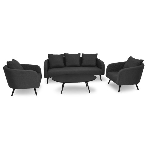 Ambition 3 Seat Sofa Set / Charcoal