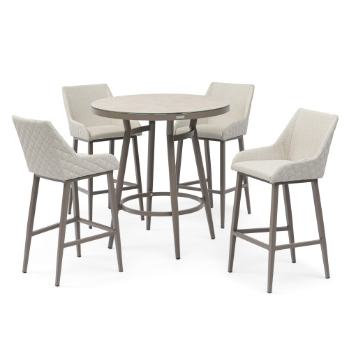 Regal 4 Seat Round Bar Set - Latte