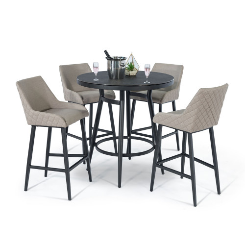 Regal 4 Seat Round Bar Set / Oatmeal