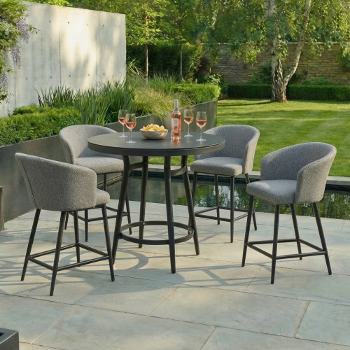 Zen 4 Seat Small Bar Set - Zinc Grey