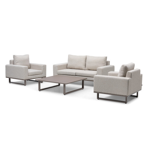 Ethos 2 Seat Sofa Set with Coffee Table - Latte