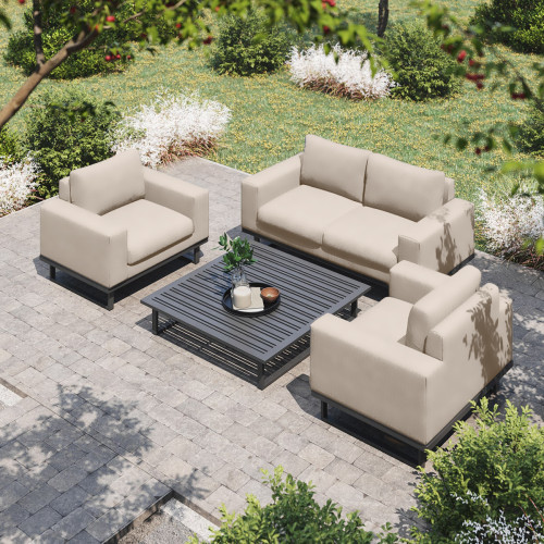 Ethos 2 Seat Sofa Set with Coffee Table / Oatmeal