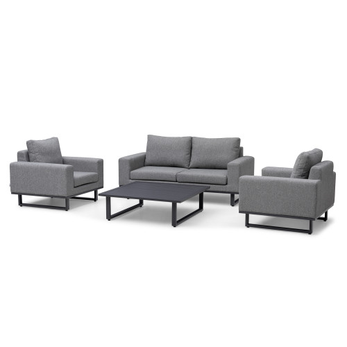 Ethos 2 Seat Sofa Set with Coffee Table - Zinc Grey