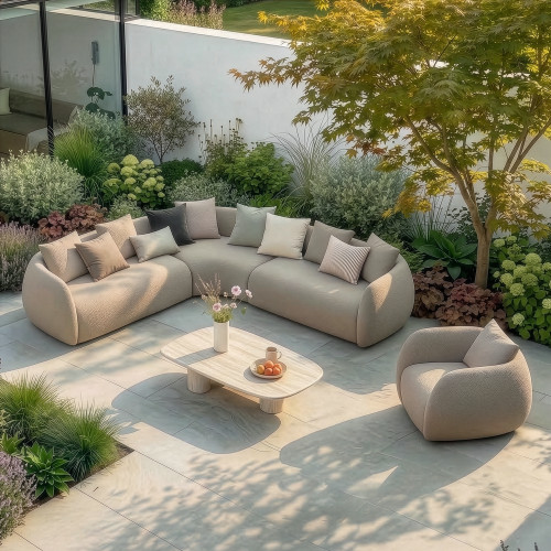 Monte Carlo Small Corner Sofa Set With Armchair