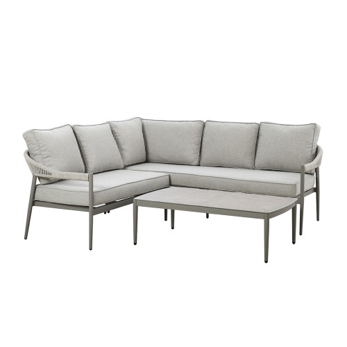 Florence Small Corner Sofa Set - Cool Linen