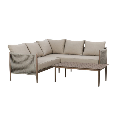 Havana Small Corner Sofa Set - Natural Linen