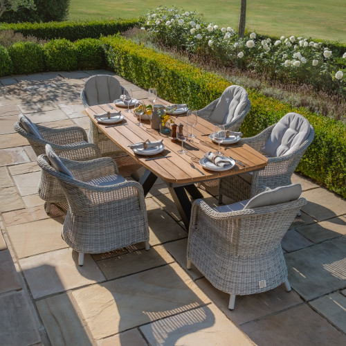 Jakarta Teak Oval Dining Table With Oxford Heritage Dining Chairs