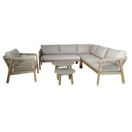 New Martinique Corner Sofa Set & Armchair - Light Brown