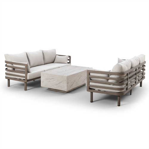 Metro 2 x 3 Seat Sofa's with Rectangular Sintered Stone Coffee Table