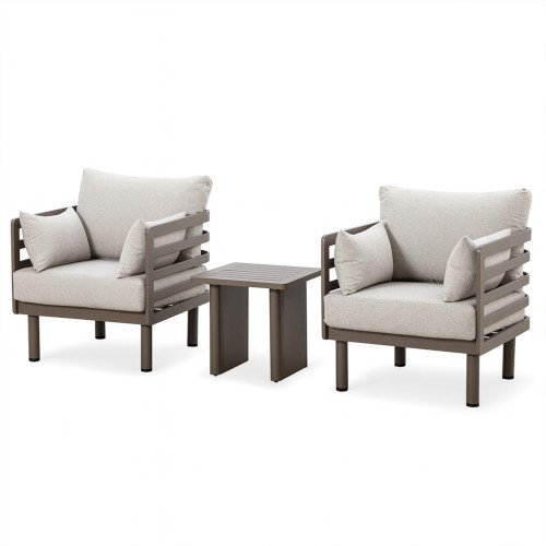 Metro Lounge Set with Square Table - Café