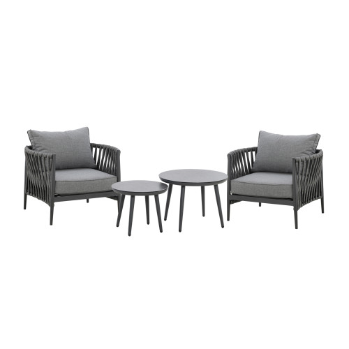 Milan Lounge Set - Charcoal