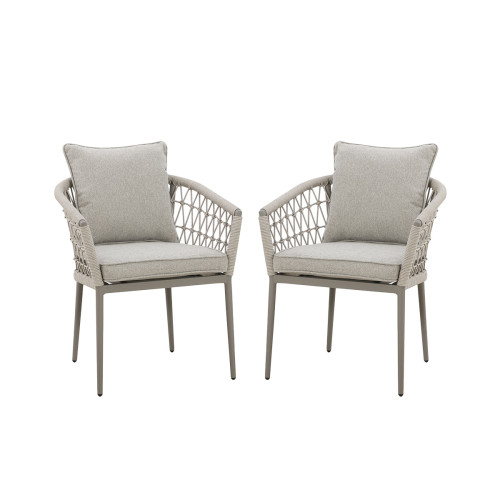 Monaco Dining Chair x2 - Cool Linen
