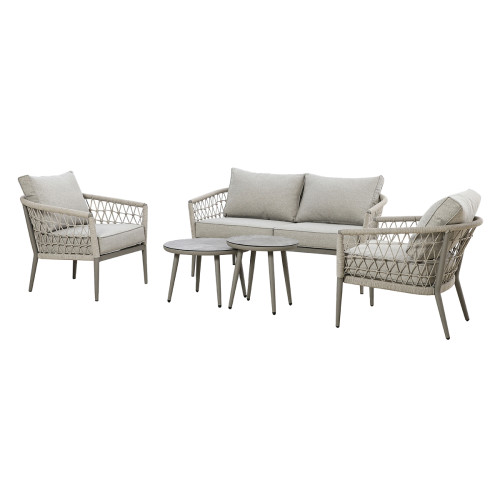 Monaco 2 Seat Sofa Set - Cool Linen