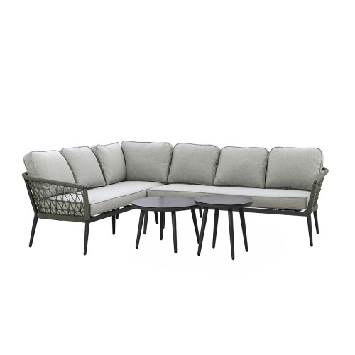 Monaco Large Corner Sofa Set - Ivy Green