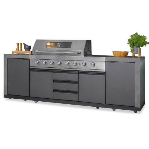 Maze Ember Linear Outdoor Kitchen With Gas BBQ & Cupboards