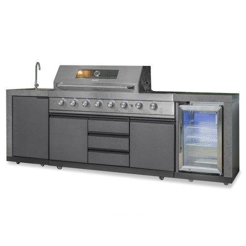 Maze Ember Linear Outdoor Kitchen Gas BBQ with Sink and Fridge