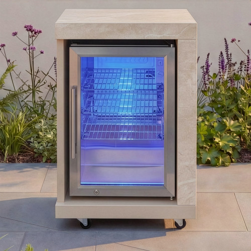 Maze Ember Outdoor Kitchen Right Hand Fridge Modular - Latte