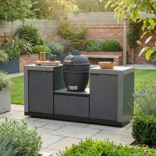 Maze Ember Outdoor Kitchen Small Linear Kamado Set (with 18 inch Kamado)