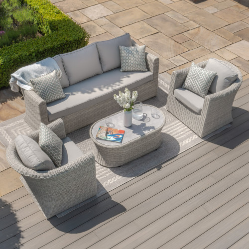 Oxford 3 Seat Sofa Set (Ceramic Glass)