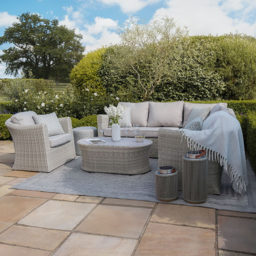 Oxford Small Corner Group With Armchair (Ceramic Glass)