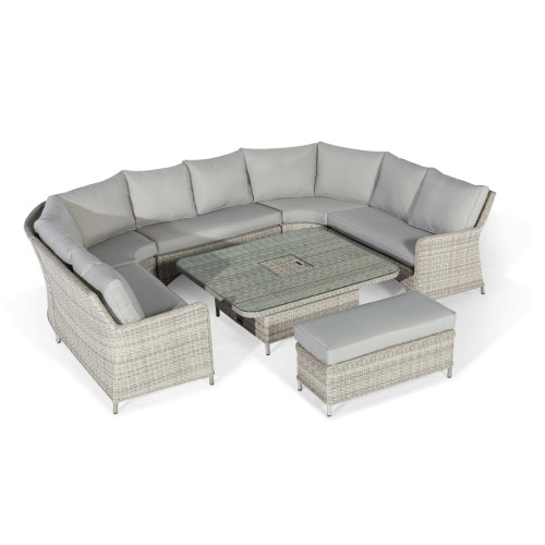 Oxford Royal U Shaped Sofa Set with Rising Table
