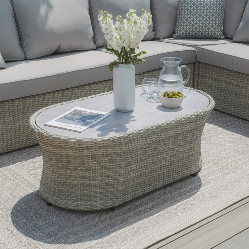 Oxford Oval Coffee Table (Ceramic Glass)