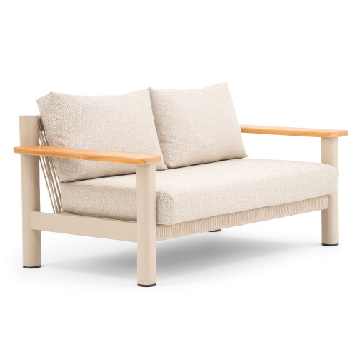 Sicily 2 Seat Sofa - Latte Frame/Latte Cushion