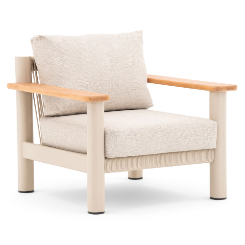 Sicily Armchair - Latte Frame/Latte Cushion
