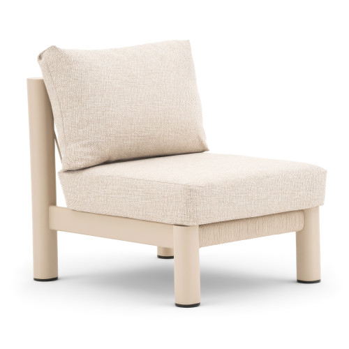 Sicily Middle Section - Latte Frame/Latte Cushion