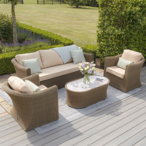 Winchester 3 Seat Sofa Set (Ceramic Glass)