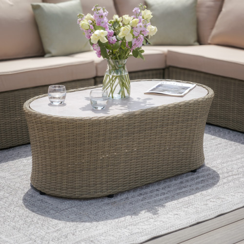 Winchester Oval Coffee Table (Ceramic Glass)