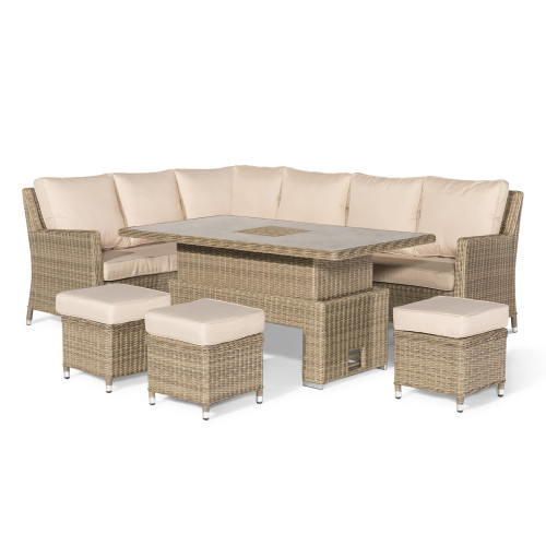 Winchester Corner Dining Set With Rising Table (Ceramic Glass)